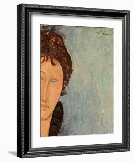 Woman with Blue Eyes, C.1918-Amedeo Modigliani-Framed Giclee Print