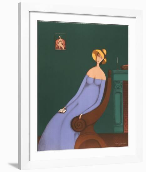 Woman with Book-Branko Bahunek-Framed Limited Edition