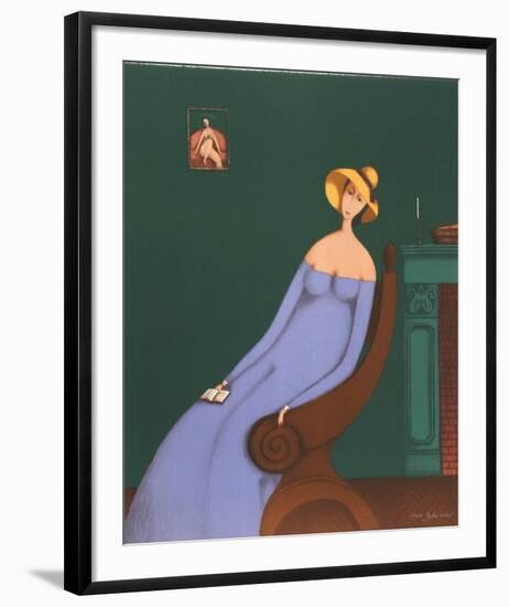 Woman with Book-Branko Bahunek-Framed Limited Edition