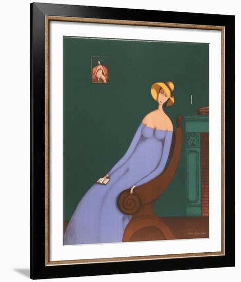 Woman with Book-Branko Bahunek-Framed Limited Edition