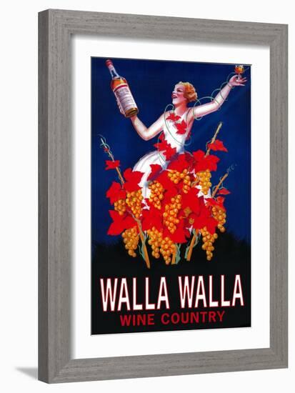 Woman with Bottle - Walla Walla, Washington-Lantern Press-Framed Art Print