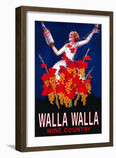 Woman with Bottle - Walla Walla, Washington-Lantern Press-Framed Art Print