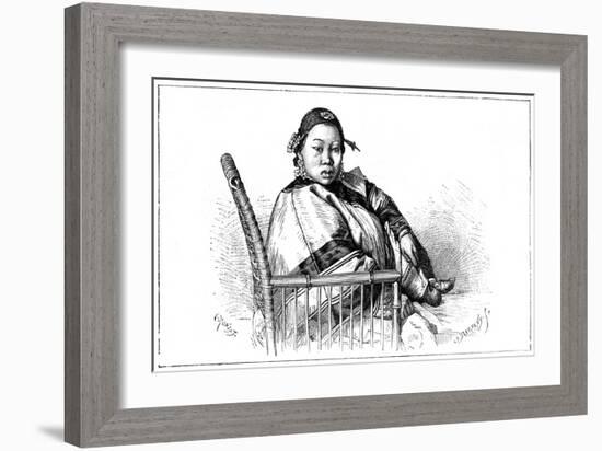 Woman with Bound Feet, China, 19th Century-E Ronjat-Framed Giclee Print