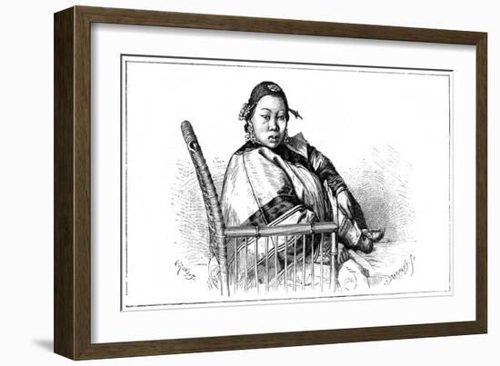 Woman with Bound Feet, China, 19th Century-E Ronjat-Framed Giclee Print