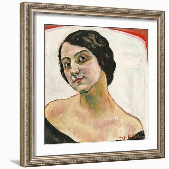 Woman with Brown Hair, 1913-Ferdinand Hodler-Framed Giclee Print