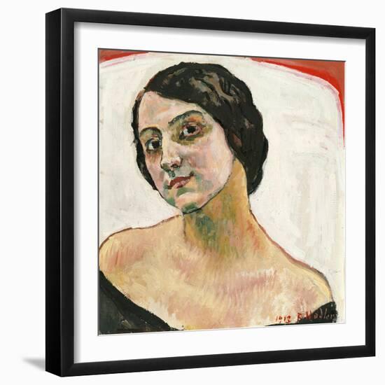 Woman with Brown Hair, 1913-Ferdinand Hodler-Framed Giclee Print