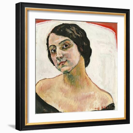 Woman with Brown Hair, 1913-Ferdinand Hodler-Framed Giclee Print