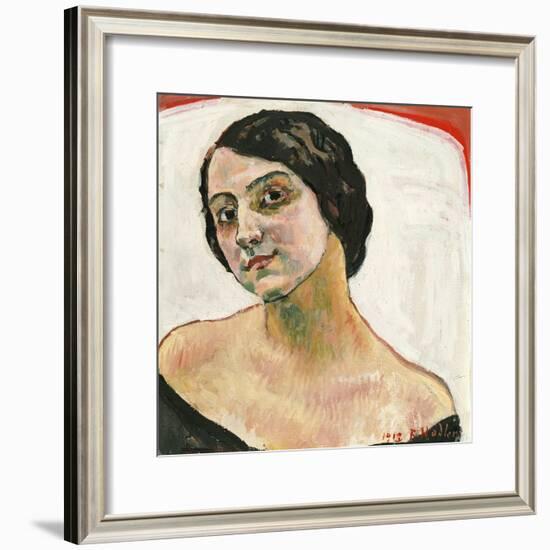 Woman with Brown Hair, 1913-Ferdinand Hodler-Framed Giclee Print