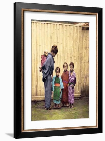 Woman with Children-Felice Beato-Framed Art Print