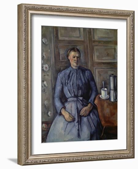 Woman with Coffee Pot (Femme a La Cafetiere), about 1890-95-Paul Cézanne-Framed Giclee Print