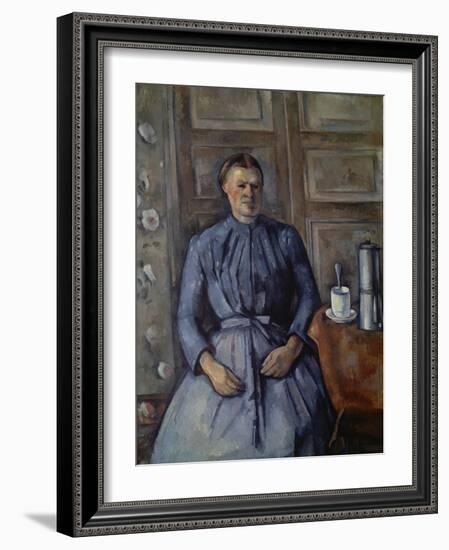 Woman with Coffee Pot (Femme a La Cafetiere), about 1890-95-Paul Cézanne-Framed Giclee Print