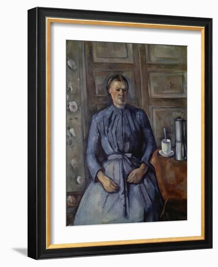 Woman with Coffee Pot (Femme a La Cafetiere), about 1890-95-Paul Cézanne-Framed Giclee Print