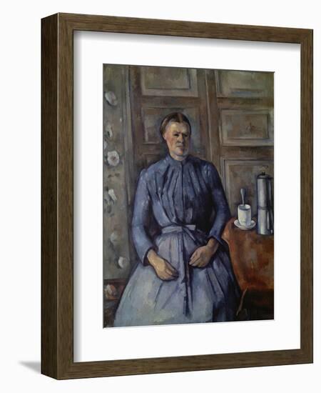 Woman with Coffee Pot (Femme a La Cafetiere), about 1890-95-Paul Cézanne-Framed Giclee Print