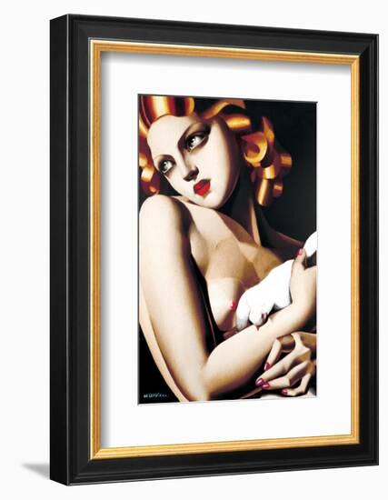 Woman with Dove-Tamara de Lempicka-Framed Premium Giclee Print