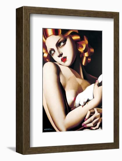 Woman with Dove-Tamara de Lempicka-Framed Premium Giclee Print