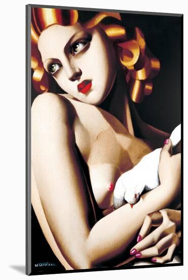 Woman with Dove-Tamara de Lempicka-Mounted Premium Giclee Print