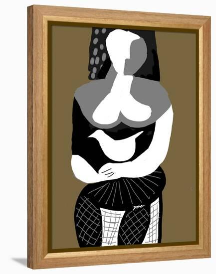 Woman with Dove-Diana Ong-Framed Premier Image Canvas