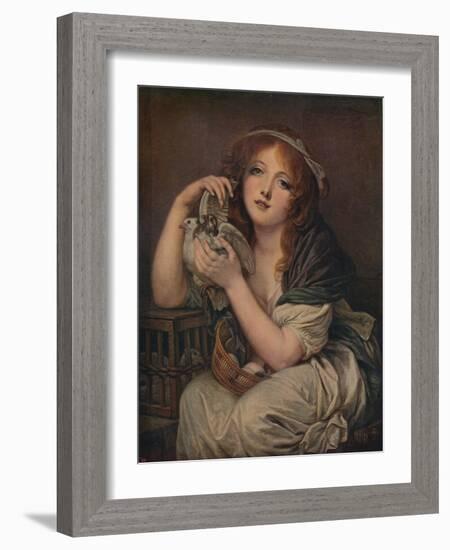 'Woman With Doves', 1799-1800, (c1915)-Jean-Baptiste Greuze-Framed Giclee Print