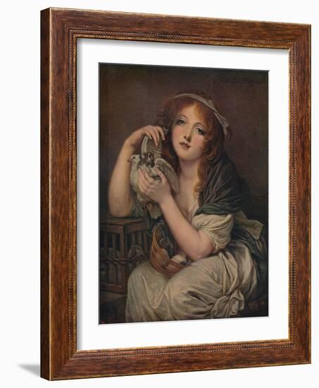 'Woman With Doves', 1799-1800, (c1915)-Jean-Baptiste Greuze-Framed Giclee Print