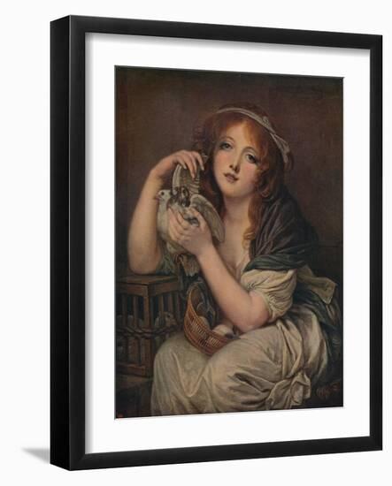 'Woman With Doves', 1799-1800, (c1915)-Jean-Baptiste Greuze-Framed Giclee Print