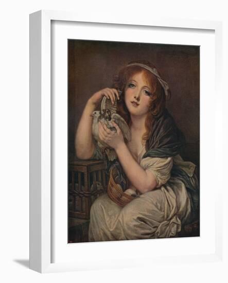 'Woman With Doves', 1799-1800, (c1915)-Jean-Baptiste Greuze-Framed Giclee Print