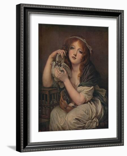 'Woman With Doves', 1799-1800, (c1915)-Jean-Baptiste Greuze-Framed Giclee Print