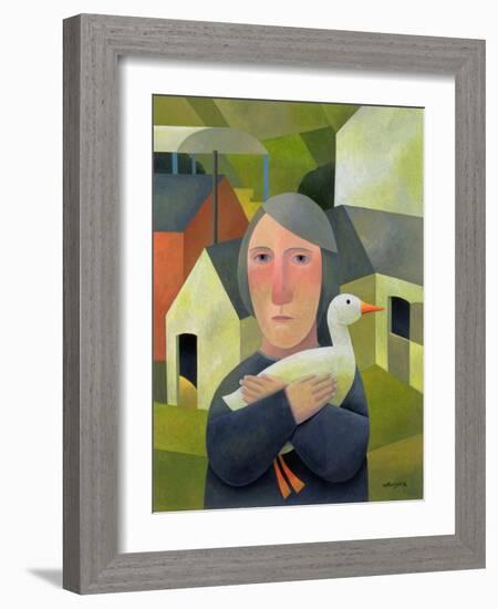 Woman with Duck, 1996-Reg Cartwright-Framed Giclee Print