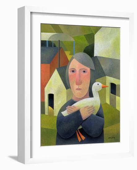 Woman with Duck, 1996-Reg Cartwright-Framed Giclee Print