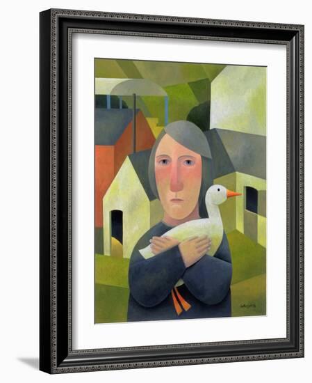 Woman with Duck, 1996-Reg Cartwright-Framed Giclee Print