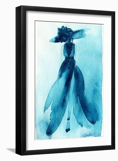 Woman with Elegant Dress .Abstract Watercolor .Fashion Background-Anna Ismagilova-Framed Art Print