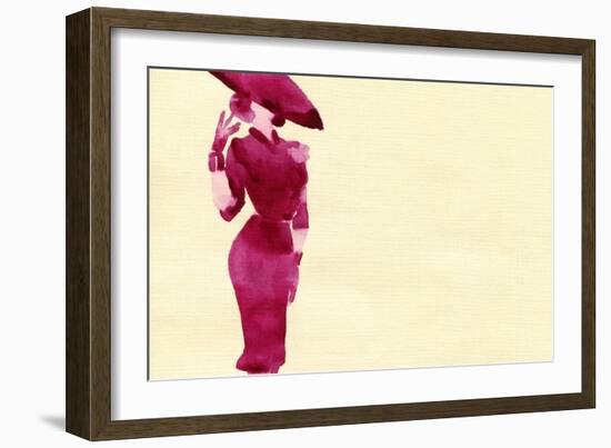 Woman with Elegant Dress .Abstract Watercolor .Fashion Background-Anna Ismagilova-Framed Art Print