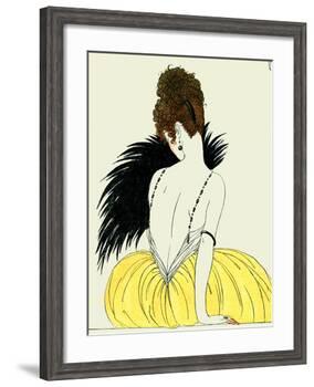 Woman with Fan-Georges Barbier-Framed Giclee Print