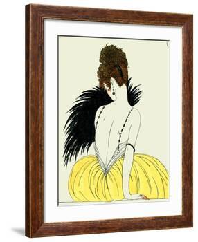 Woman with Fan-Georges Barbier-Framed Giclee Print