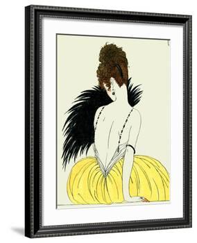 Woman with Fan-Georges Barbier-Framed Giclee Print