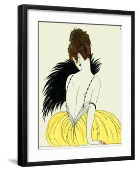 Woman with Fan-Georges Barbier-Framed Giclee Print
