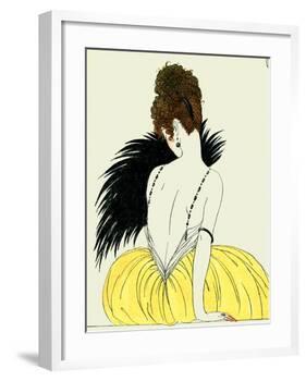 Woman with Fan-Georges Barbier-Framed Giclee Print