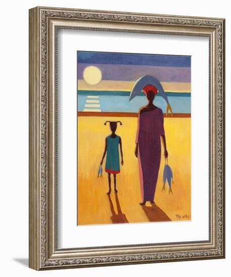 Woman with Fish-Tilly Willis-Framed Giclee Print