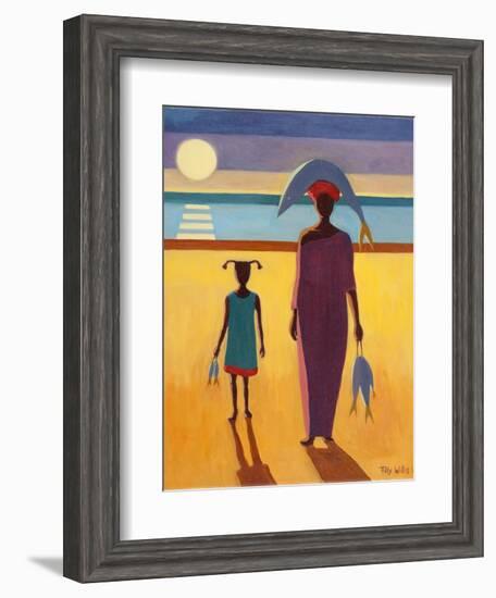 Woman with Fish-Tilly Willis-Framed Giclee Print