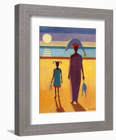 Woman with Fish-Tilly Willis-Framed Giclee Print