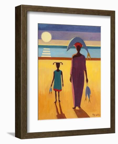 Woman with Fish-Tilly Willis-Framed Giclee Print