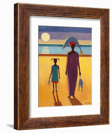 Woman with Fish-Tilly Willis-Framed Giclee Print