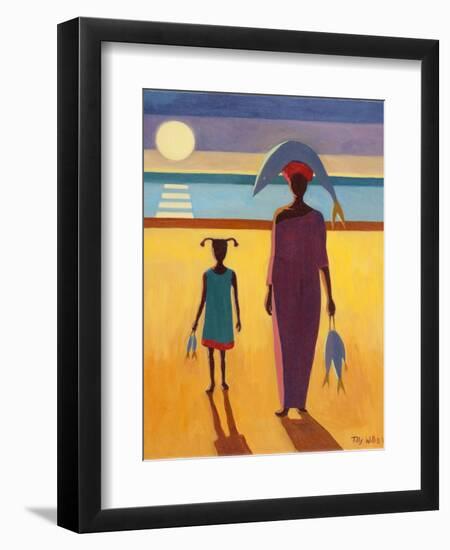 Woman with Fish-Tilly Willis-Framed Giclee Print