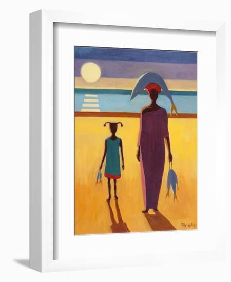 Woman with Fish-Tilly Willis-Framed Giclee Print