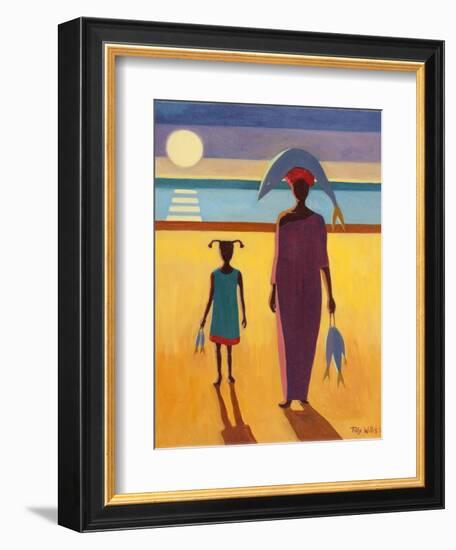 Woman with Fish-Tilly Willis-Framed Giclee Print