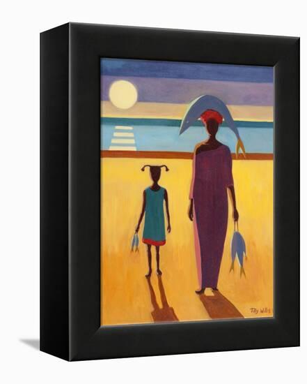 Woman with Fish-Tilly Willis-Framed Premier Image Canvas