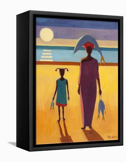 Woman with Fish-Tilly Willis-Framed Premier Image Canvas