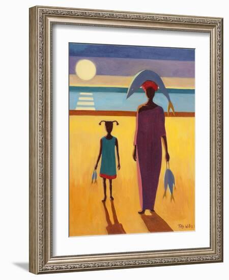 Woman with Fish-Tilly Willis-Framed Giclee Print