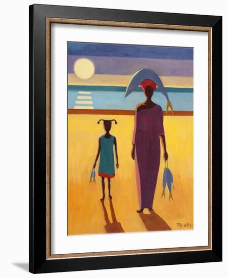 Woman with Fish-Tilly Willis-Framed Giclee Print