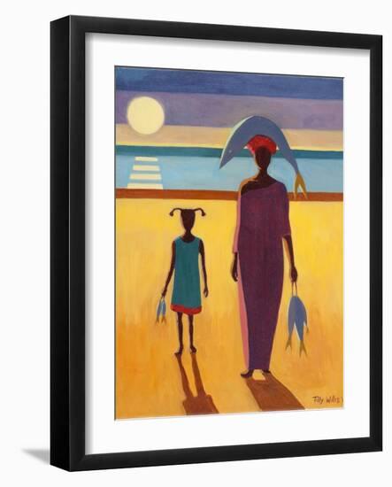 Woman with Fish-Tilly Willis-Framed Giclee Print