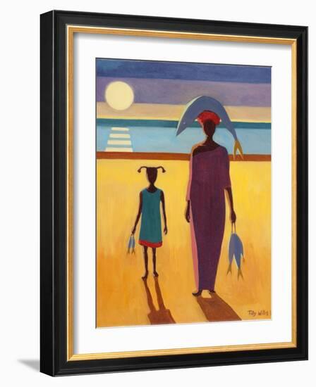 Woman with Fish-Tilly Willis-Framed Giclee Print
